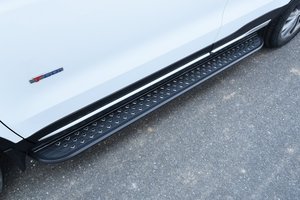 Aftermarket Hongqi Hs3 Hs5 Hs7 <b>Black</b> Starry Car Side Step Plastic and Silver Stainless Steel Surface - Product Image 2