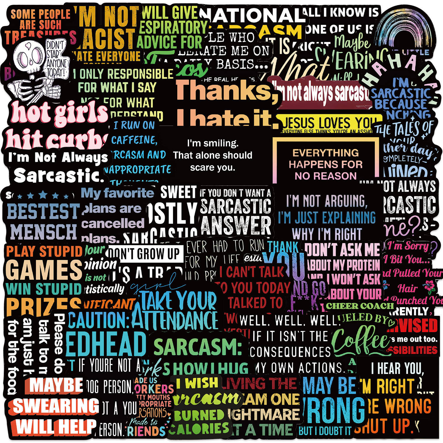 Satiric graffiti sticker