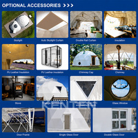 KENTEN personnalisé PVC temporaire géodésique 20 M2 dôme tente dôme maison monolithique luxe Igloo Glamping Resort Camping dôme géodésique