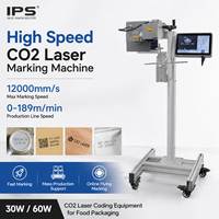 Machine de marquage laser CO2 haute précision en ligne avec tête rotative à 720 degrés pour produits quotidiens