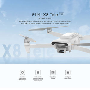 FIMI X8 <span class=keywords><strong>Tele</strong></span> MAX double caméras Zoom grand angle 4K Night Shot Haut-parleur 4G 47 Min Autonomie de la batterie Drone - Product Image 3