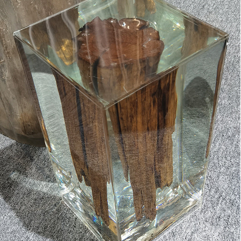 Pieu d'arbre en cristal de platine transparent ys8864