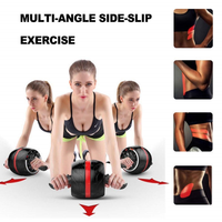 Roue abdominale CHENGOM SPORTS pour exercices, entraînement musculaire personnalisé pour hommes et femmes, tapis antidérapant, entraîneur, rouleau de roue abdominale lesté