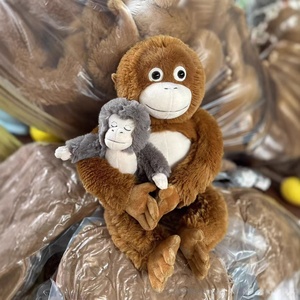 Peluche Suave de Mono, Juguete de Peluche para <span class=keywords><strong>Padres</strong></span> e Hijos, Muñeco de Orangután Sentado para Regalo de Guarderí<span class=keywords><strong>a</strong></span>, Decoración del Hogar, Colección de Animales de Safari - Product Image 4