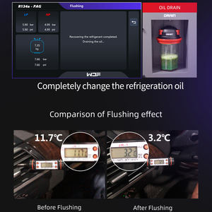 Nouvelle machine de récupération et de remplissage de réfrigérant AC entièrement automatique X875 R134a pour système de véhicules à énergie nouvelle, offrant une récupération à haute efficacité - Product Image 4