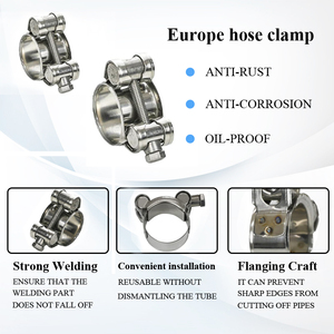 Nhà Máy Tùy Chỉnh Có Thể Điều Chỉnh Kích Thước Rộng Kẹp W1 W2 W3 W4 Nhiệm Vụ Nặng Nề Ống Kẹp Thép Không Gỉ Châu Âu Loại Ống Kẹp - Product Image 2