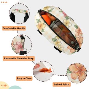 Hawaiian Custom Puakenikeni Flower Design Thermal Cooler <b>Bag</b> Insulated Wholesale <b>Lunch</b> <b>Bag</b> with Logo for Women <b>Kids</b> - Product Image 3