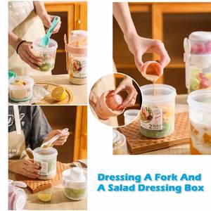 Vasos para llevar desayuno, yogur, cereales, avena nocturna, aderezo para ensaladas y recipientes para parfait de aperitivos, para uso en despensa - Product Image 4