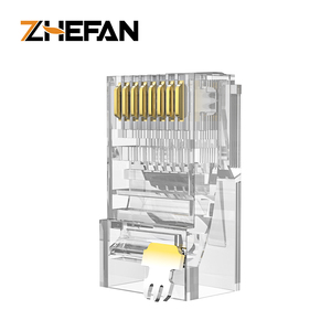 ZHEFAN Hoge Kwaliteit Cat5e Cat6 RJ11 RJ12 RJ45 Connector Doorvoer Eenvoudige UTP Ongeschermde RJ45 Connectoren Modulaire Stekker - Product Image 2