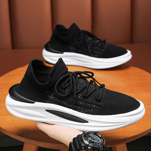 Collection Printemps-Été : Chaussures de marche respirantes en maille tricotée pour hommes, à semelle épaisse et confortables, idéales pour le sport - Product Image 3