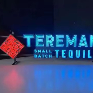 Logotipo personalizado de la tienda <span class=keywords><strong>TEQUILA</strong></span> iluminado RGB LED Neon Flex publicidad acrílico retroiluminado tablero signo rectángulo para negocios Bar tienda - Product Image 1