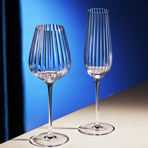 Calice da Vino Vintage di Lusso in Cristallo, Coppa Flûte da Champagne a Costine, <span class=keywords><strong>Bicchiere</strong></span> da Borgogna e Bordeaux - Product Image 4