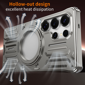 Dropshipping borderkess แม่เหล็ก360 ° กลวงเคสโทรศัพท์โลหะสำหรับซัมซุง S26 S25 S24 S23ultra ฝาครอบอลูมิเนียม - Product Image 2