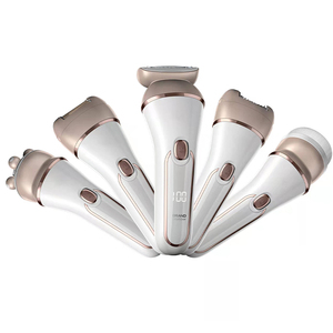 Afeitadora eléctrica 5 en 1 para mujer, máquina de afeitar para limpieza Facial y masajeador, indolora, electrodomésticos de depilación - Product Image 1