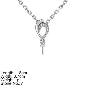 925スターリングシルバーピュアシンプルフレッシュウォーターラウンドシルバーパールリーフペンダントパールネックレス - Product Image 5