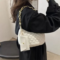 Tas PU Wanita 2026 Elegan dengan Rantai Berlian, Desain Mewah untuk Musim Panas dan Dingin, Tas Selempang Wanita Model Terbaru