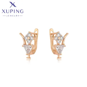 X0000644005 Xuping đồ trang sức thời trang thanh lịch Bông tai 18K Màu Vàng Phụ Nữ engagement kỷ niệm mới nhất thiết kế đơn giản Bông tai