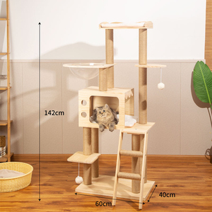 Solid Wood Cat Climbing Frame Space Capsule High-rise Luxury Cat Tree Large Cat Villa