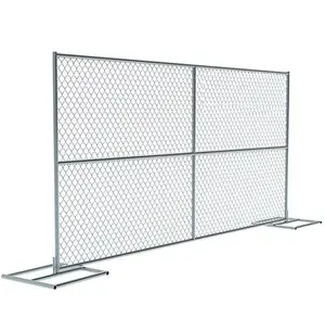 Marché américain Standard 6x12 pieds Galvanized Temporary Chain Link Fence Panels