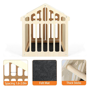 Casa de Madera de Lujo para Perros, Transpirable, con Cubierta Lavable, Cama Moderna de Madera Sólida para Mascotas, Decoración para el Hogar - Product Image 3