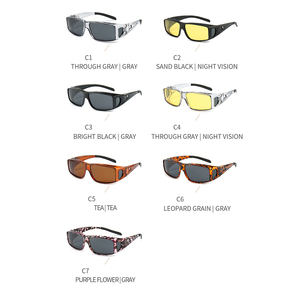 Sarmalamak ile polarize güneş gözlüğü Fit gündüz gece sürüş miyopi gözlük parlama önleyici Lunettes De Conduite Nocturne PC çerçeve - Product Image 3