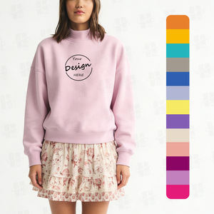 Sudaderas de Felpa Cómodas para Mujer, 380GSM, Nueva Llegada, Personalizables con Bordado de Alta Calidad, Cuello Redondo Holgado - Product Image 1