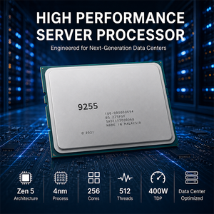 ซีพียูเซิร์ฟเวอร์ 4nm Zen5 รุ่น 9255 256 คอร์ 512 เธรด 400W TDP 8 แชนแนล DDR5 PCIe5.0 ชิปสำหรับศูนย์ข้อมูลระดับองค์กร สำหรับการประมวลผล AI - Product Image 3