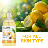 Gel Douche Éclaircissant et Nettoyant en Profondeur au Citron et Curcuma, Anti-Acné, Parfumé, Marque Privée OEM