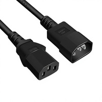 Ulusal Standart 10A 16A 3 Çekirdekli Yüksek Güçlü Sunucu PDU'su C13 - C14 Fişli Uzatma Güç Kablosu 0.75/1/1.5/2.5 mm²