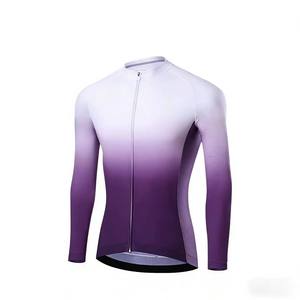 Maillot de Ciclismo Zede de Manga Larga con Degradado de Color, Transpirable, Resistente al Viento, de Secado Rápido y Estampado Multicolor para Eventos de Ciclismo - Product Image 3