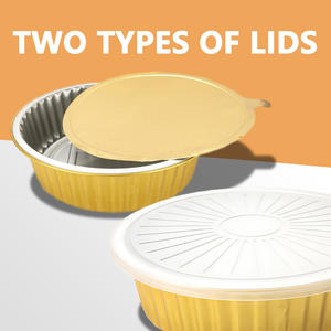 Récipient jetable de papier d'aluminium de couleur or essentiel extérieur étanche et résistant à la déchirure - Product Image 6