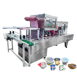 Fruit juice bubble tea liquid cup jelly sealing packing machine