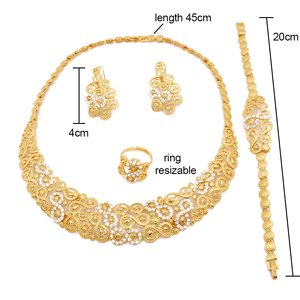 Ensembles de <span class=keywords><strong>bijoux</strong></span> en plaqué or dubaï, ensembles de colliers <span class=keywords><strong>italiens</strong></span> élégants pour femmes, ensembles de <span class=keywords><strong>bijoux</strong></span> de Costume brésilien - Product Image 4