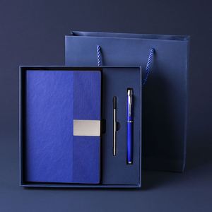Luxury Customized Logo Embossed Leather <b>Notebook</b> and Metal Pen Gift Box Business Gift <b>Set</b> - Product Image 3