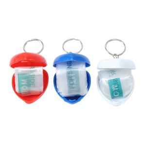 Primeiros socorros plástico coração caixa treinamento emergência resgate popular venda quente preço por atacado máscara CPR chaveiro com logotipo personalizado - Product Image 4
