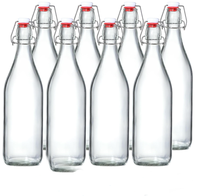 Bouteilles en verre à bouchon basculant avec couvercles hermétiques, bouteilles à bouchon basculant pour la fermentation