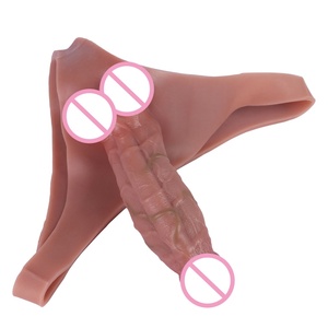 Strap-On <b>Dildo</b> Panties Ultra Elastic Silicone Wearable Panties Realistic Hollow <b>Dildos</b> G Spot Vagina Stimulator Sex Toys for Man - Product Image 4