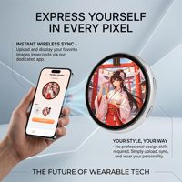 Collier IA OEM ODM avec pendentif connecté, grand écran magnétique, longue autonomie, API ouverte d'usine, matériel personnalisé, badge numérique, épingle IA