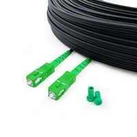 Kabel Fiber optik Drop, kabel Patch 5M/10M 100M/150M/200M SC APC SC UPC kabel Drop untuk penggunaan luar ruangan FTTH 1 CORE 2 CORE 4 CORE