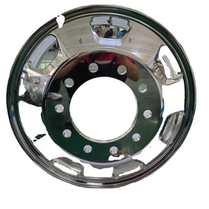 नए 24.5x8.25 इंच जाली एल्यूमीनियम मिश्र धातु ट्रक पहियों क्रोम समाप्त हुआ Zhengde Zd1150 11r24.5 टायर - Product Image 1