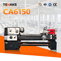 Mesin Bubut Horizontal TENAKS Precision CA6150 220V Akurasi Spindel Tinggi Sistem Pengumpanan Stabil Tugas Sedang untuk Pembuatan Perkakas