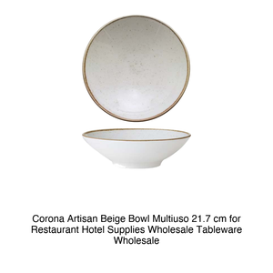 Bol multifonction artisanal beige 21,7 cm Corona Pa1605923324 - Product Image 2