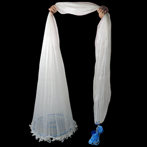 Colorido China 10Ft 1/<span class=keywords><strong>4</strong></span> "1/<span class=keywords><strong>4</strong></span> 3/8 3/16 pulgadas malla pequeña redonda Japón lanzar pesca a mano redes fundidas con pesos de cadena de plomo - Product Image 2