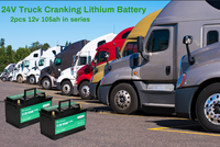 Lithmate AC parkir fungsi ganda, baterai memulai truk sepeda dalam 24V 100AH 150Ah 160Ah 200ah