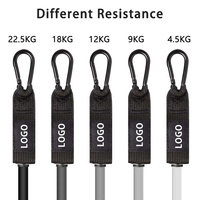 Nuevo conjunto de bandas de resistencia elásticas multifuncionales personalizadas, cuerda de tubo de bucle de ejercicio para gimnasio y Fitness, caucho de látex extraíble