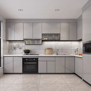 New Design Lacquer Painting Kitchen Cabinets Cupboard Cheap China Furniture Design Sets Sample - Product Image 3