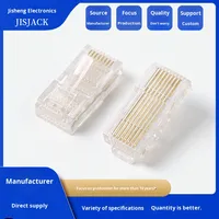 Connecteur de câble réseau RJ45 transparent 8P8C, tête en cristal Ethernet pour cordon de raccordement LAN