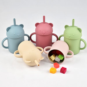 Vaso de entrenamiento para niños de acero inoxidable 304 de 250 ml, personalizado al por mayor, con pajita de silicona de grado alimenticio antiasfixia para beber agua - Product Image 6