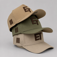 Casquette de golf en nylon à 5 panneaux avec logo personnalisé, perforations laser, broderie, imperméable, performance sportive, casquette de baseball en gros pour équipes