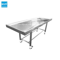 Table de lavage mortuaire Plateau de corps portable Table d'autopsie